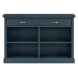 47" Farmhouse Console Table, Entryway Table with 2 Drawers & Open Storage Shelves for Living Room, Hallway, Dining Room