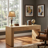 58.3" Farmhouse Writing Desk, Home Office Desk with 3 Drawers for Studying Room, Bedroom, Entryway