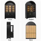 72.8" H Arched Pantry Cabinet, Kitchen Storage Cabinet with Door Shelves & Adjustable Shelves for Dining Room, Bathroom