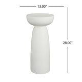 28" H Indoor‑Outdoor MGO End Table, Hand‑Crafted Plant Stand Side Table for Patio, Entryway, Living Room