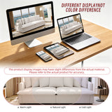 3-in-1 Pull-out Sleeper Sofa Bed with Bluetooth Speaker, USB Ports, Pillows & Side Pockets, Recliner Convertible Sofa Lounge Couch, Beige