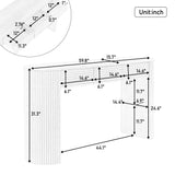Curved Console Table Entryway Table Sofa Side Table Accent Table with 3 Drawers, Interchangeable Leg, 1 Storage-Leg, Espress