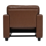 Accent Chair Upholstered Single Sofa Chair Club Chair Armchair Reading Chair Leisure Chair with Soft Cushion, Brown