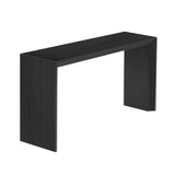 59.2"W Modern Style Console Table with Paulownia Solid Wood Veneer, Suitable for Foyer, Living Room or Entryway, Black