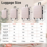 6pcs Hardshell Luggage Set, ABS Durable Lightweight Suitcases with Spinner Wheels, 16/20/24/28"+Duffel & Toiletry Bag