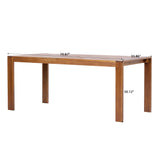 5-Piece Outdoor Dining Set, Acacia Wood Dining Table with Woven Rope Chairs, Weather-Resistant Patio Furniture