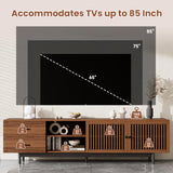 78'' Modern TV Stand for 85'' TVs Media Console Entertainment Center with Deep Drawers & Cable Management, Walnut
