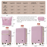5pcs Hardside Luggage Set, 20" Carry On (USB Port), Expandable 24/28" Suitcases with Spinner Wheels & TSA Locks