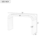 52" Wood Console Table with Curved Edge, Elegant Entryway Sofa Table, Perfect for Living Rooms