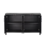 Farmhouse Sideboard 4-Door Storage Cabinet with Distressed Finish, Rustic Accent Cabinet