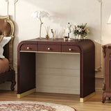 3-in-1 Classic Vanity Desk Dressing Table Makeup Vanity Table with Flip Mirror, 2 Drawers & Hidden Storage for Bedroom