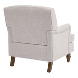 Upholstered Accent Chair Armchair Reading Chiar, Vintage, Beige - ModernLuxe