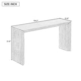 59.2"W Modern Style Console Table with Paulownia Solid Wood Veneer, Suitable for Foyer, Living Room or Entryway, Black