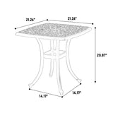 3pcs Patio Chair Set Outdoor Conversation Chat Set Garden Seating Group with Rustproof Frame, Cushion & Table