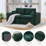 Modular Sectional Sofa Upholstered Loveseat 2-Seater Cloud Couch with Removable Cushion Cover, No Assembly Needed, Emeral