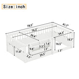 Twin Montessori Wood Floor Bed Frame with Heightened Fence & Bookshelf, Low-Profile Kids' Bed