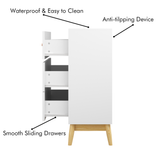 3-Drawer Dresser Storage Cabinet White Chest of Drawers Sideboard