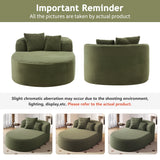 Modern Chaise Lounge Sofa Boneless Couch 51.6" Sofa Bed Compression Sofa Couch with Two Supportive Pillows for Living Room, Green