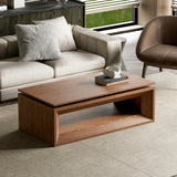 Lift-Top Coffee Table Storage Center Table Cocktail Table with Adjustable Height, Walnut