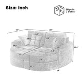 80"W Curved Chaise Lounge Sofa with Cup Holders, Seal Velvet Boneless Upholstered Sofa Couch for Living Room, Green