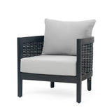 4pcs Patio Sofa Set Outdoor Conversation Chat Set Weather-resistant Garden Seating Group with Soft Cushion & Coffee Table