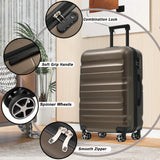 Hardshell ABS Luggage Set - Lightweight & Durable Suitcases with Dual Spinner Wheels, Carry-On & Check-In Sizes for Travel & Business