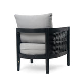4pcs Patio Sofa Set Outdoor Conversation Chat Set Weather-resistant Garden Seating Group with Soft Cushion & Coffee Table
