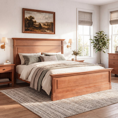 Upholstered Bench Cushioned Ottoman Bed End Bench Padded Entryway Bench Dining Bench Footrest Stool with Rolled Cushion, Teak+ Beige