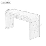 60"W Modern Console Table with Burl Wood Veneer, Entryway Table Sofa Table Suitable for Living Room, Foyer, Corridor, Brown