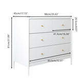 Kid 4 Drawer Dresser Sideboard Side Cabinet Storage Organizer, White