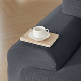 113" Modern L-Shaped Modular Sectional Sofa, Corduroy Upholstery Oversized 3-Seater Couch with Deep Seat and Movable Ottoman