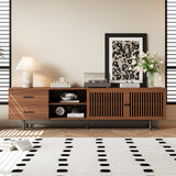 78'' Modern TV Stand for 85'' TVs Media Console Entertainment Center with Deep Drawers & Cable Management, Walnut