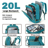 3pcs 20" Luggage Set with Travel Duffel Bag, Wet-Dry Toiletry Bag, TSA Lock & Spinner Wheels, Hard Shell Carry-On Suitcase, Blue