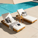 79.6'' Patio Chaise Lounge Recliner Outdoor Lounge Chair with Adjustable Water-Repellent Cushion