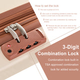 3-Piece Hardshell Luggage Set with TSA Lock, Expandable Lightweight ABS Suitcases with Spinner Wheels (20/24/28 Inch), Beige