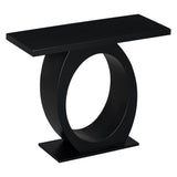 39"W Console Table Side Table, Entryway Table with Egg-Shaped Base for Living Room or Bedroom, Black