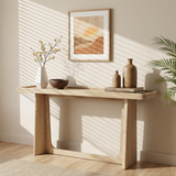 Farmhouse Console Table, Distressed Finish Sofa Table Accent Table with Solid Wood Tray Top for Entryway, Living Room