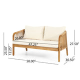 4pcs Patio Sofa Set Reception Set Outdoor Conversation Chat Set Weather-resistant Garden Seating Group with Cushion & Coffee Table
