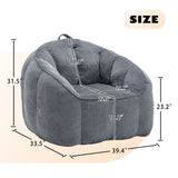 Bean Bag Chair Sofa for Adults Teens, Corduroy Lounge Chair with Armrests & Hanlde for Bedroom, Living Room, Reading Rooms