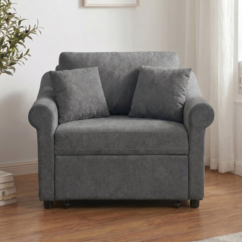 3-in-1 Convertible Sofa Bed, Folding Accent Chair, Pull-Out Sleeper Chair with Adjust Backrest