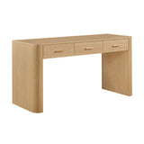 58.3" Farmhouse Writing Desk, Home Office Desk with 3 Drawers for Studying Room, Bedroom, Entryway